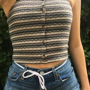 Strapless crop top